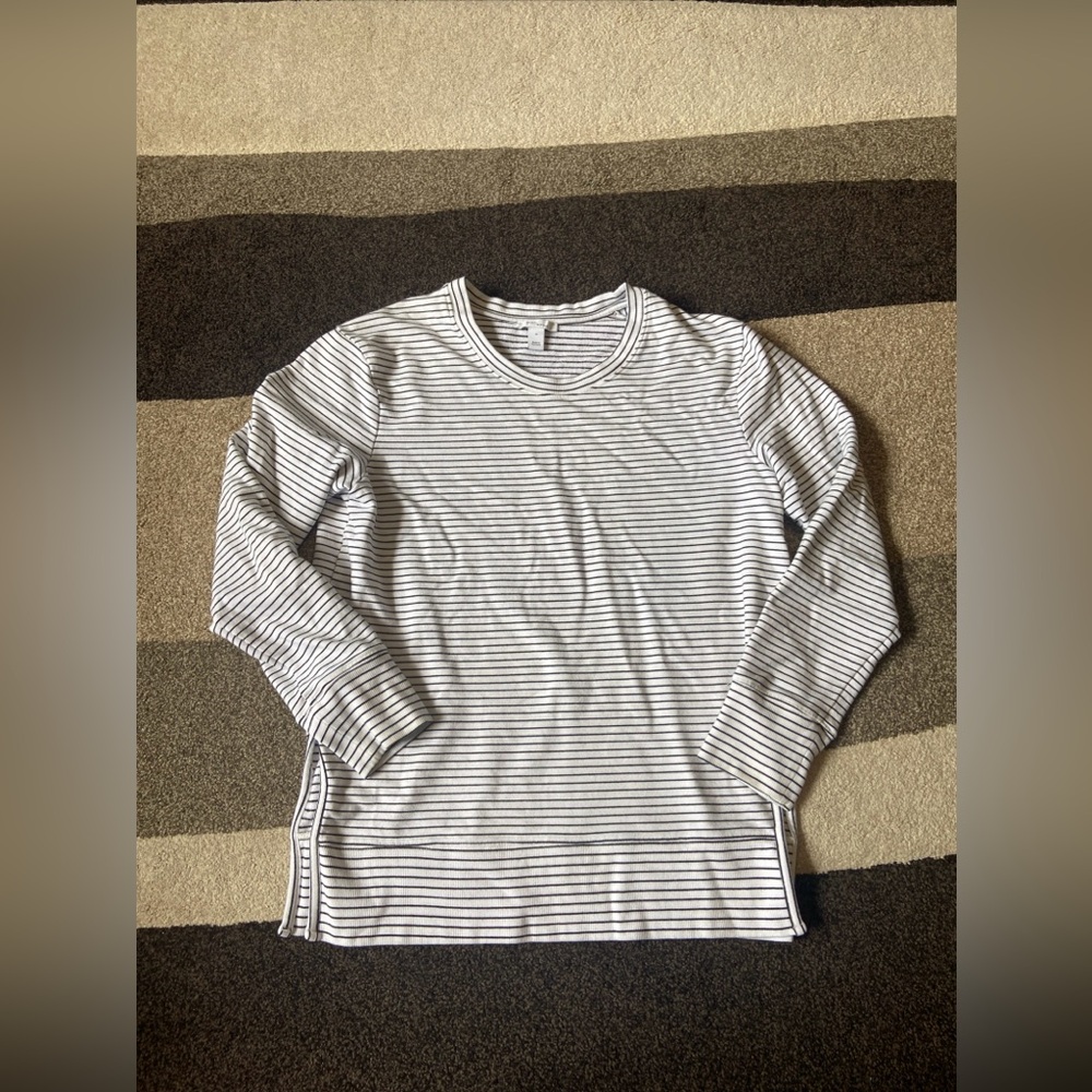 Daily Ritual Women's Long sleeve, Striped Sweater Sz Medium